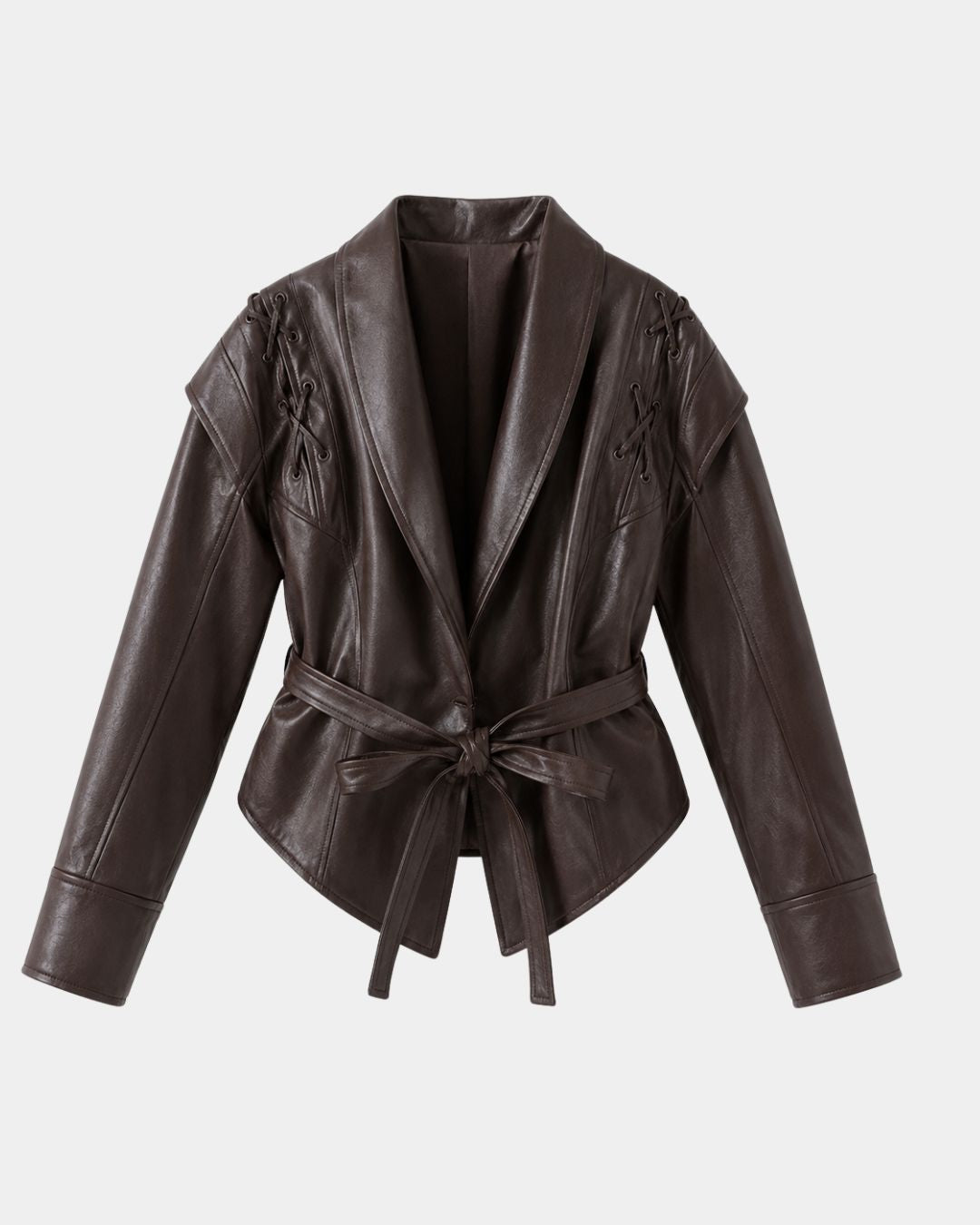Jolysse | Wrap Coat in Faux Leather