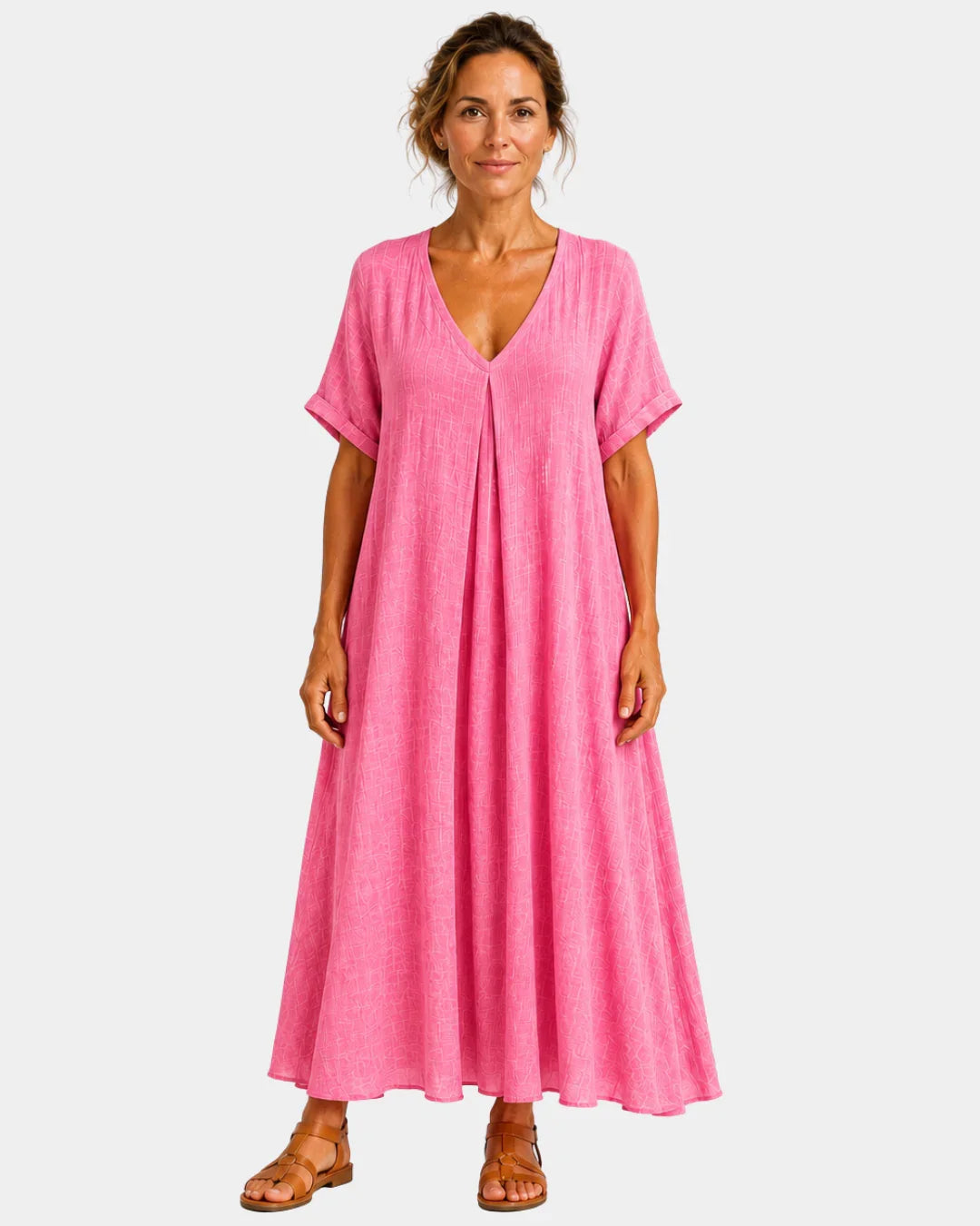 Basine | Light Long Dress with V-Neck
