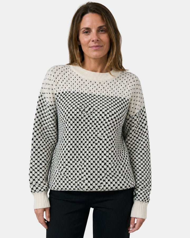 Rachael | Round Neck Color Block Sweater