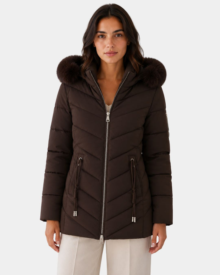 Aneline | Elegant Quilted Puffer Coat