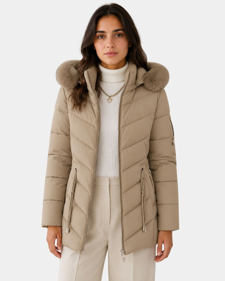 Aneline | Elegant Quilted Puffer Coat