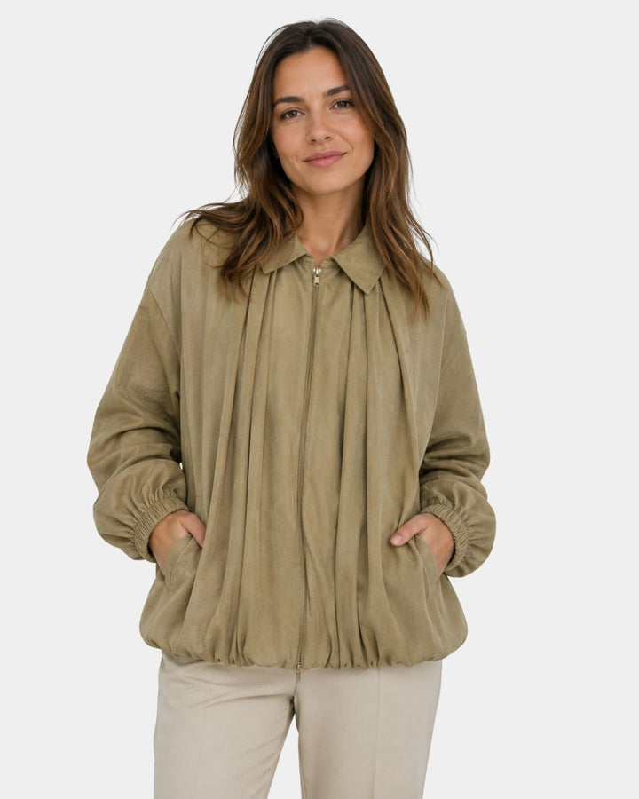Agnèsine | Loose Vintage Bomber Jacket