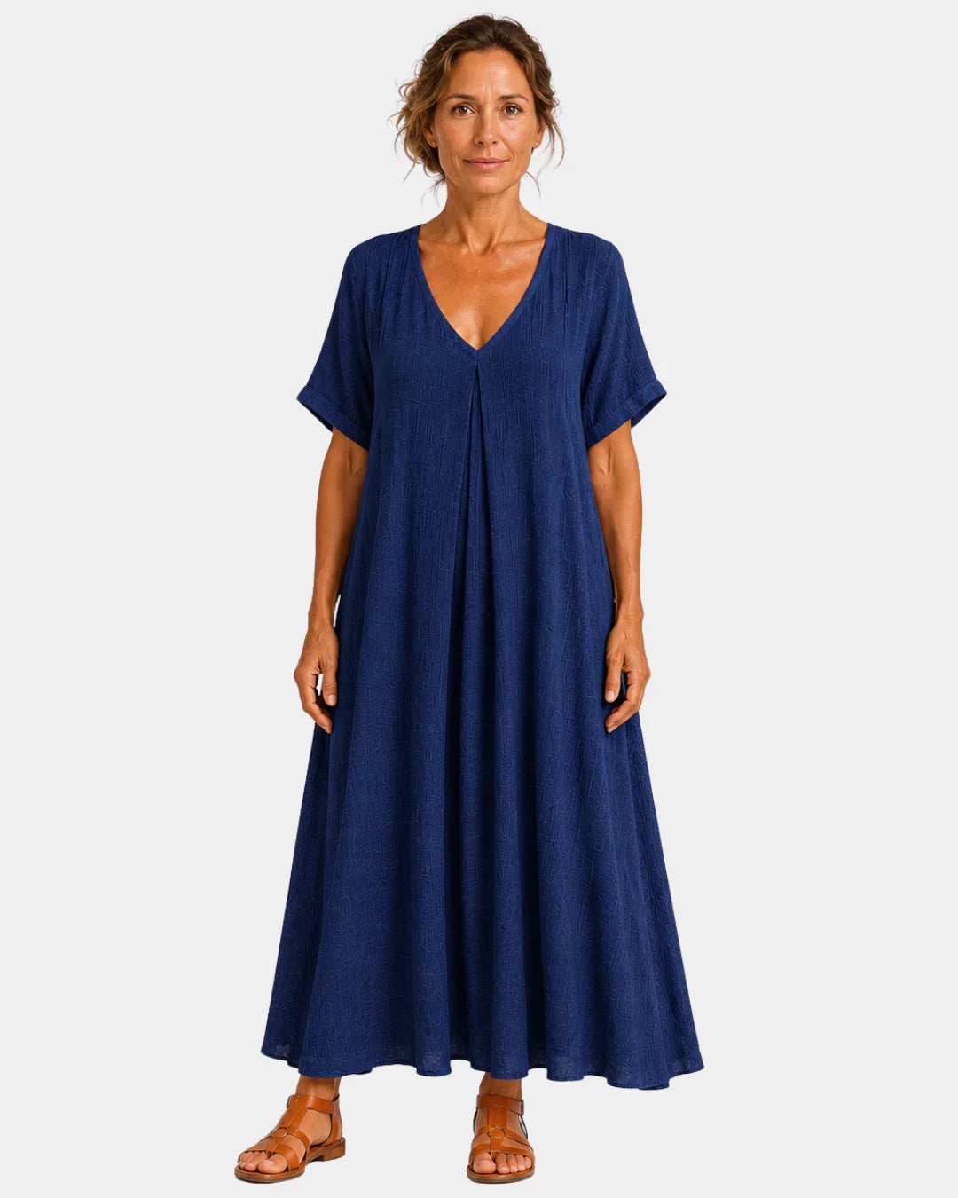 Basine | Light Long Dress with V-Neck