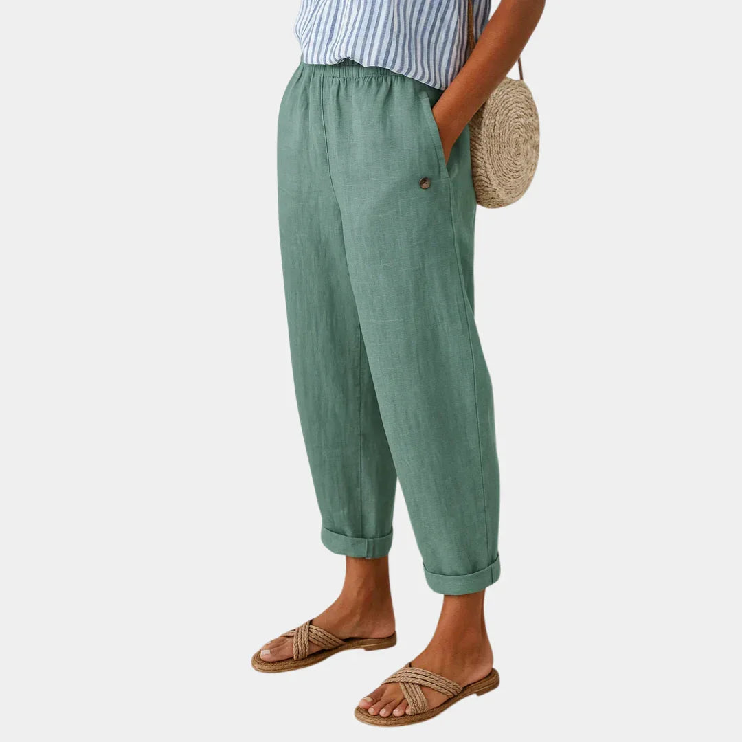 Florence | Comfortable Linen-Look Trousers
