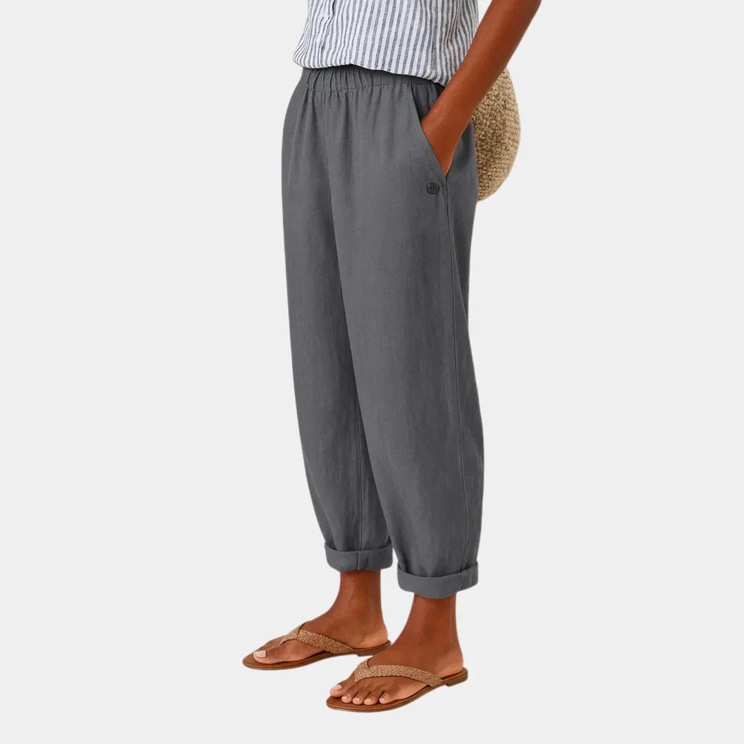 Florence | Comfortable Linen-Look Trousers