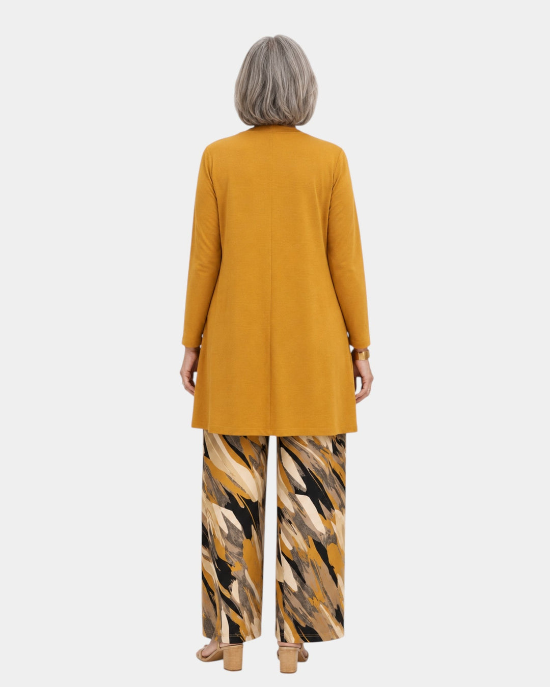 Vera | Three-Piece Mustard Brushstroke Set