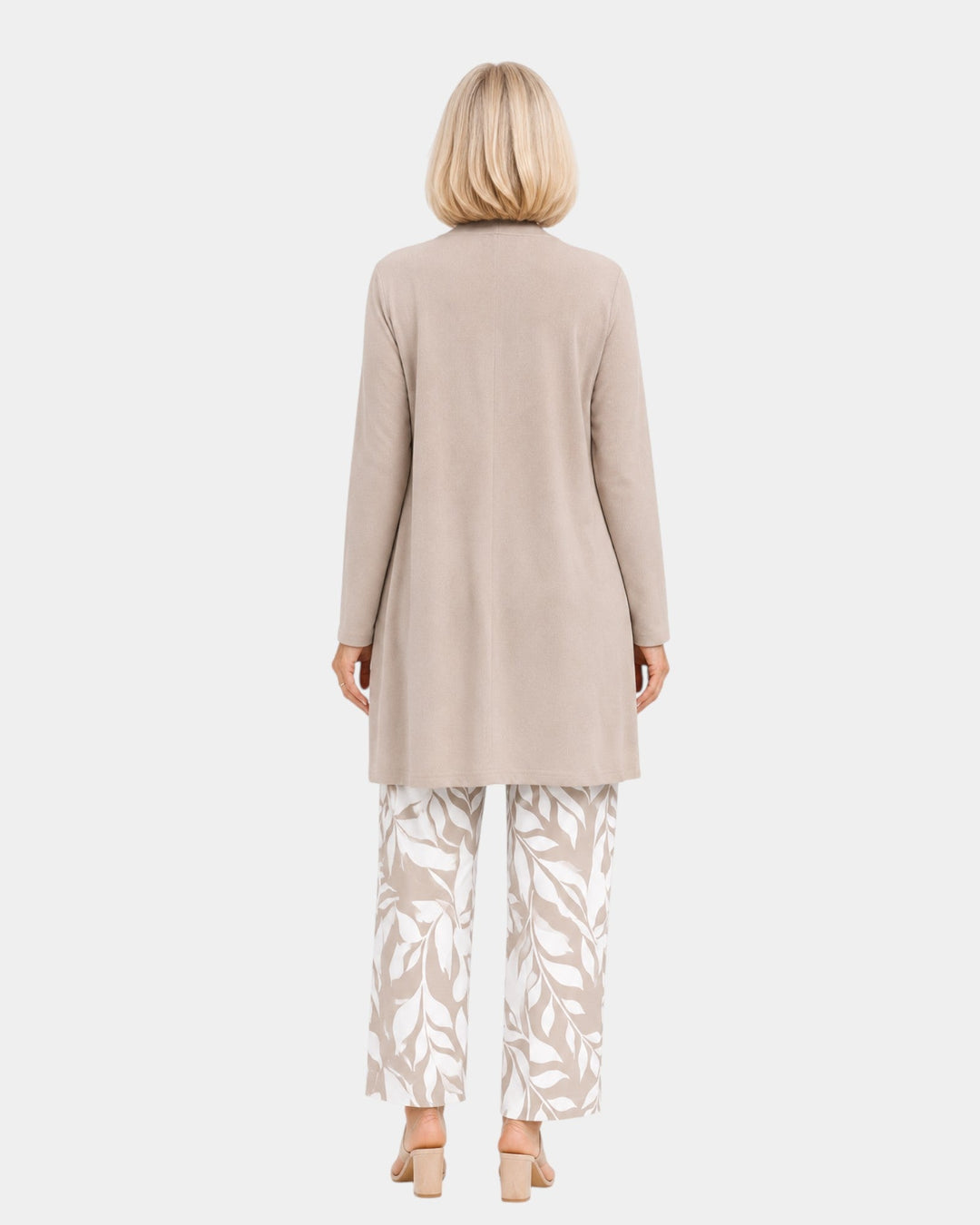 Genevieve | Taupe Botanical Three-Piece Ensemble