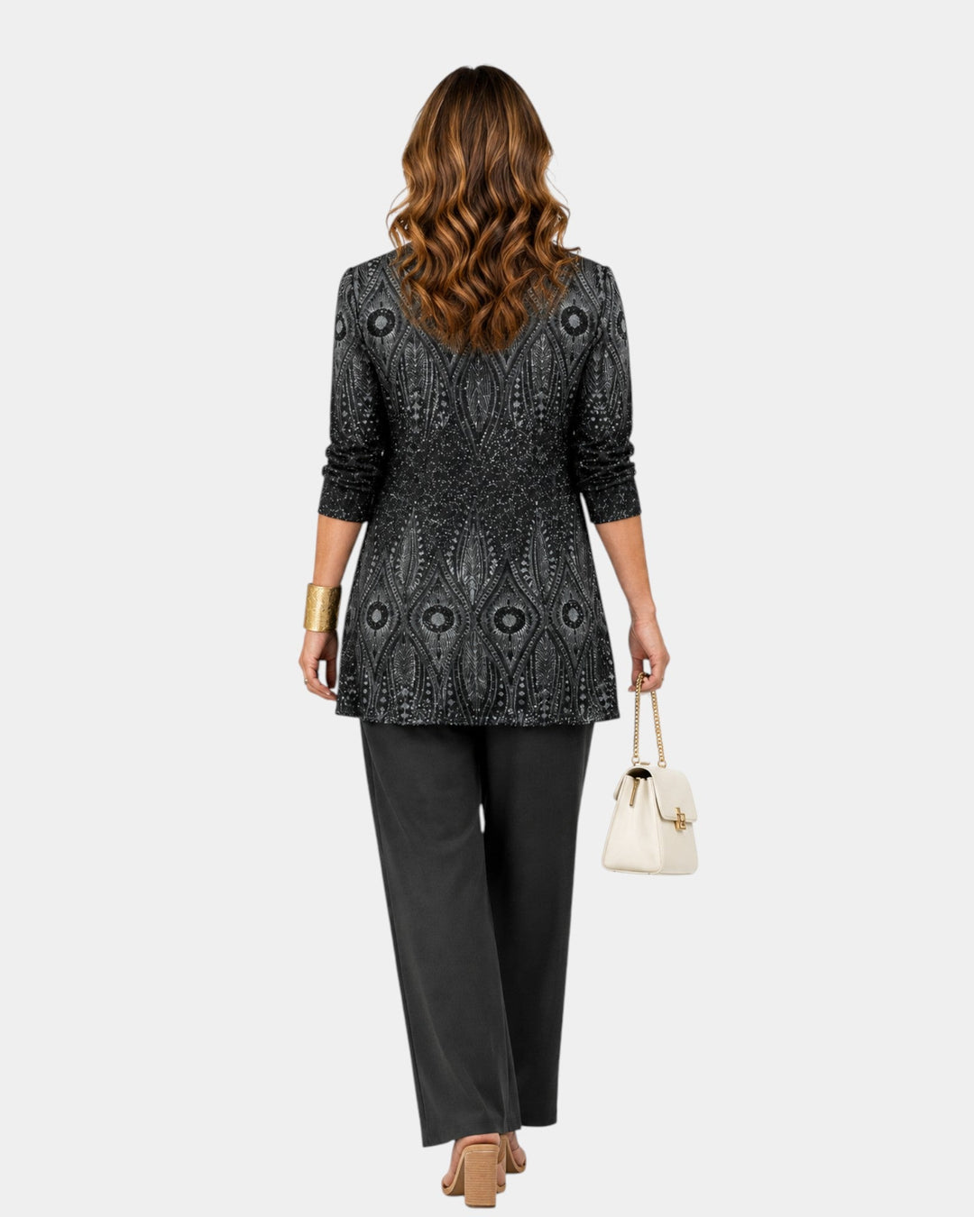 Eloise | Three-Piece Textured Black Ensemble