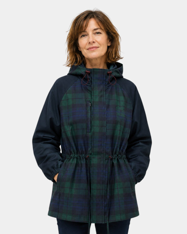 Galysse | Oversized Hooded Checkered Jacket