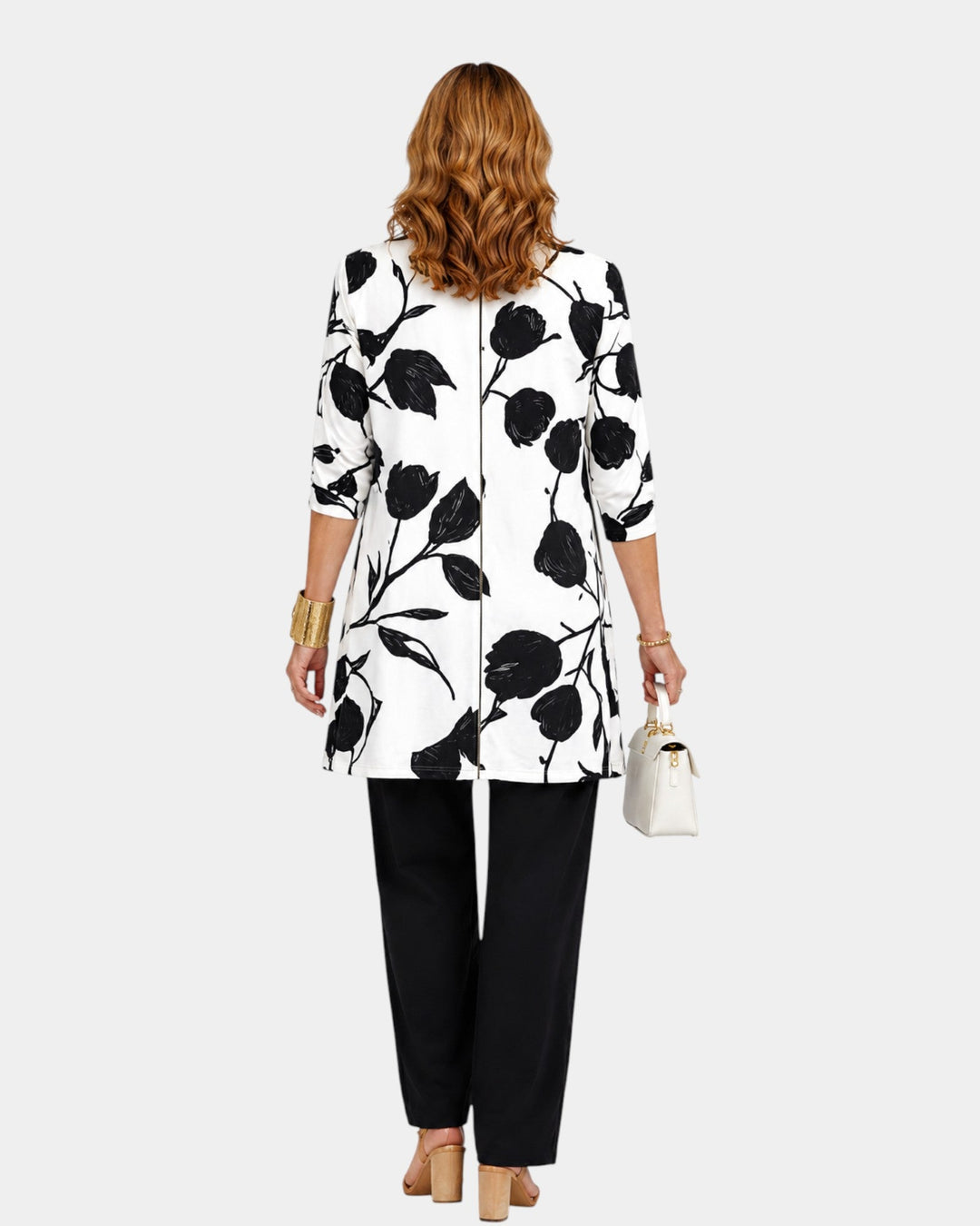 Marion | Three-Piece Black and White Floral Set