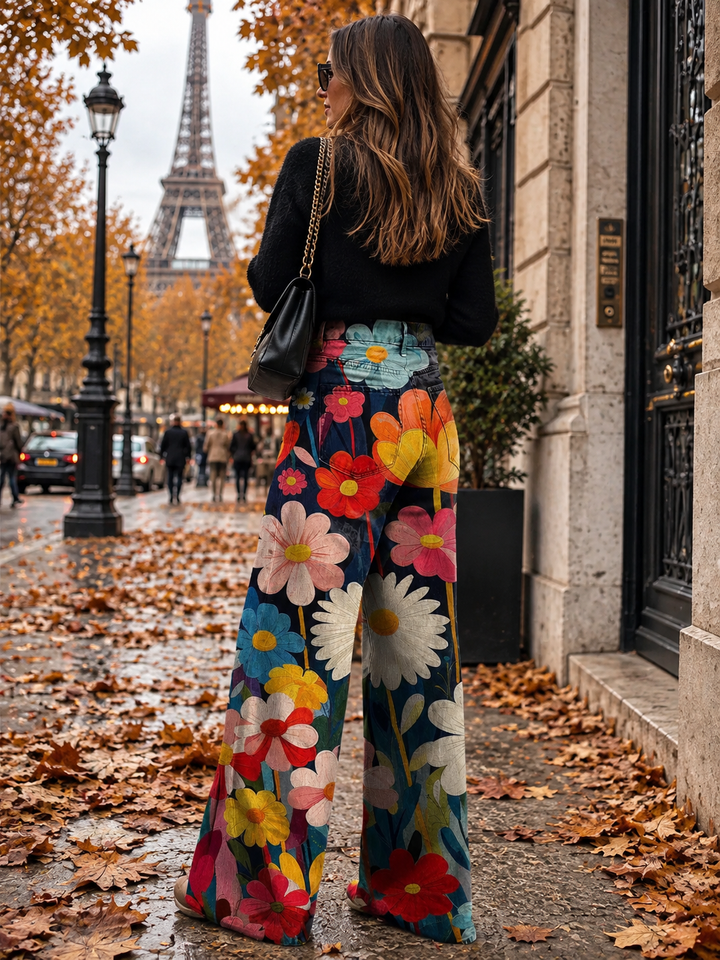 Simone | Floral Wide Leg Pants