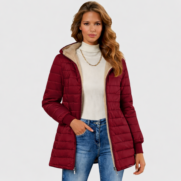 Amandys | Long coat with long sleeves and lining