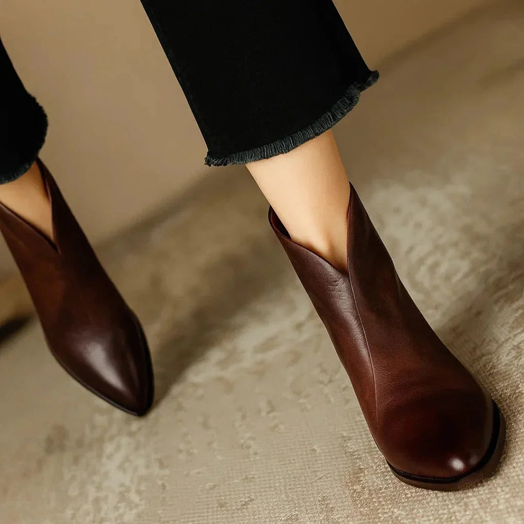 Viela | Orthopedic Leather Ankle Boots ⏐ Premium Edition